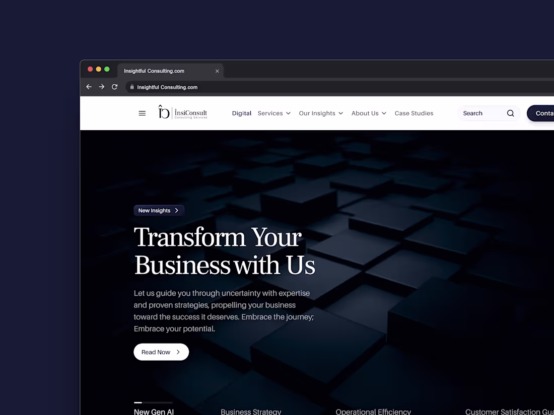 Cover image for Insightful Consulting/ Website Design & Brand identity
