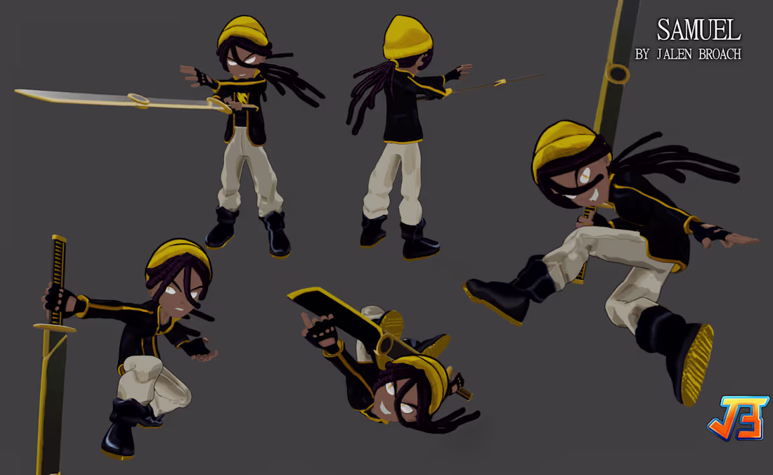 Cover image for Samuel Character Design + 3D Model