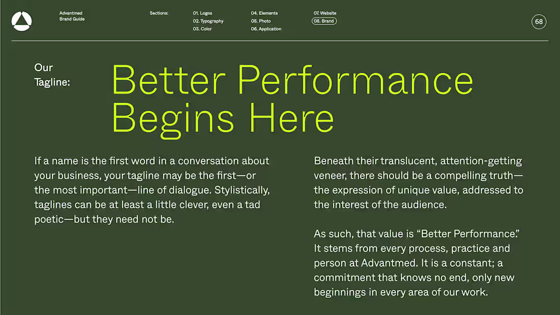 Cover image for Advantmed Brand Language