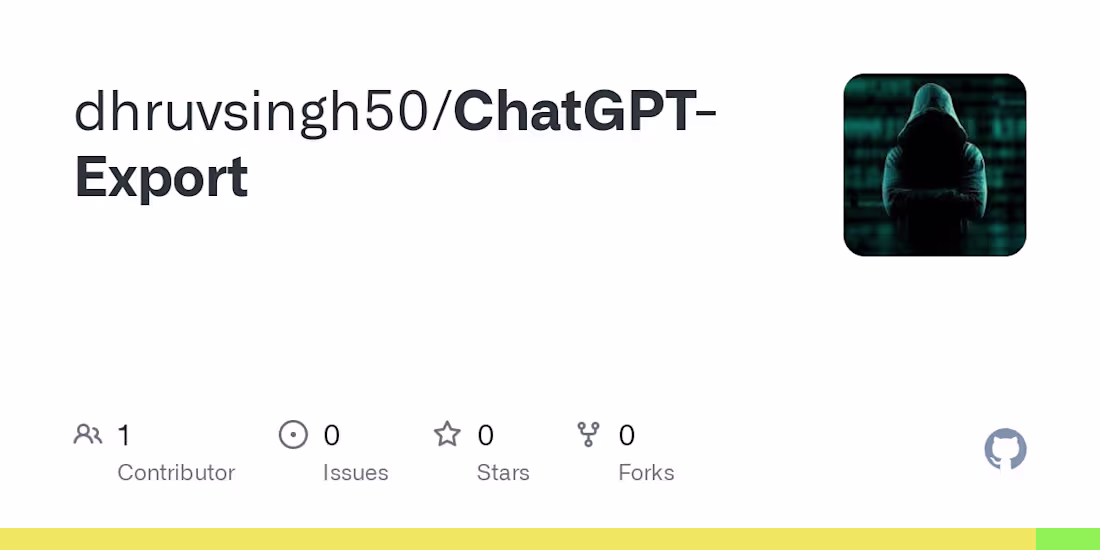 Cover image for dhruvsingh50/ChatGPT-Export
