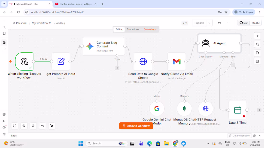 Cover image for "I build custom AI workflows