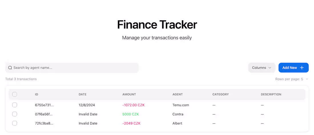 Cover image for Finance App to track expenses using AI