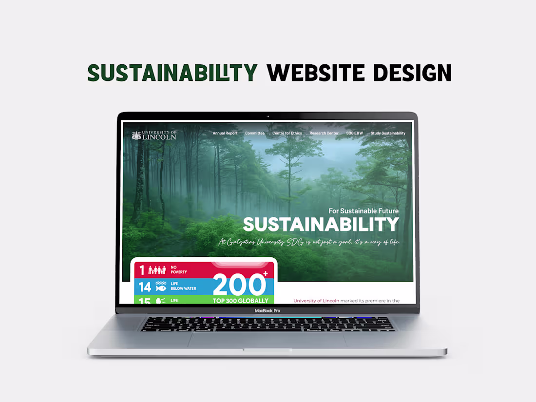 Cover image for Sustainability Website Design