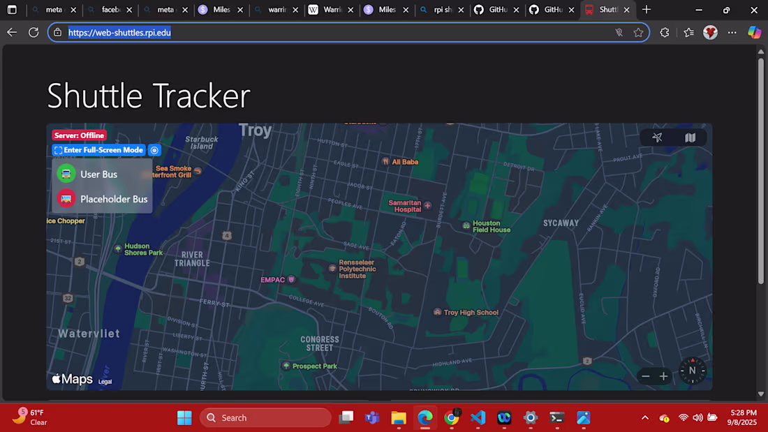 Cover image for RPI Shuttle Tracker