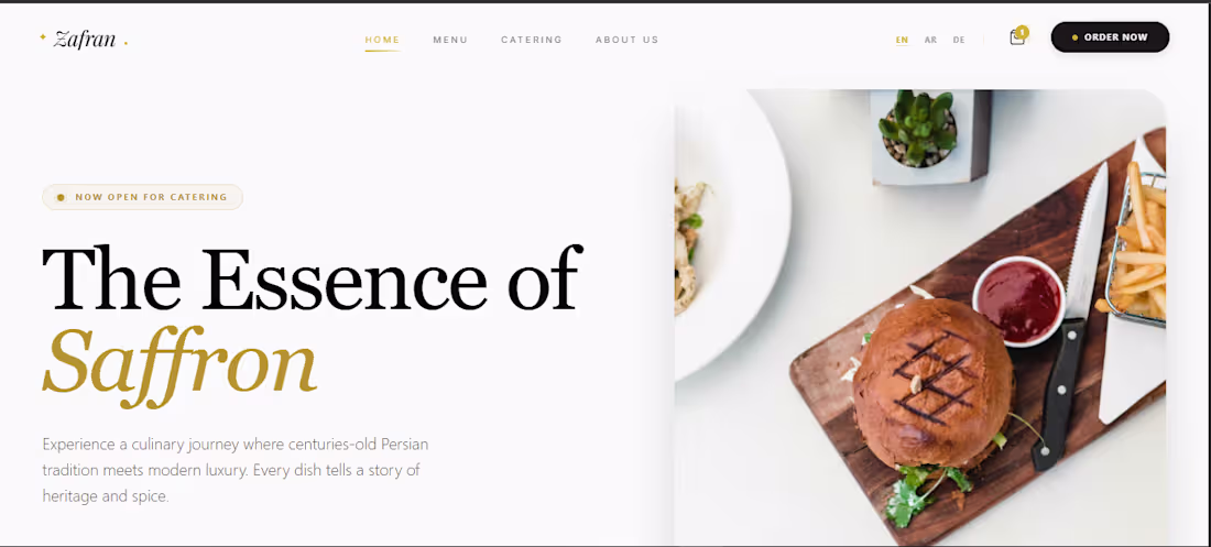 Cover image for Luxury multilingual restaurant website for