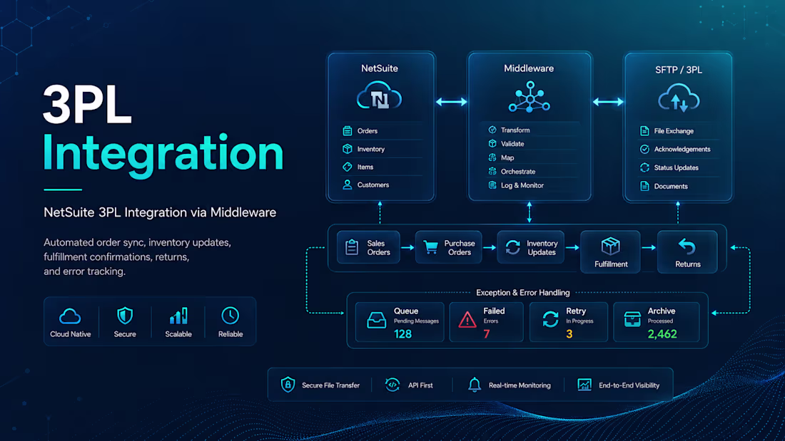 Cover image for NetSuite 3PL Integration & Middleware