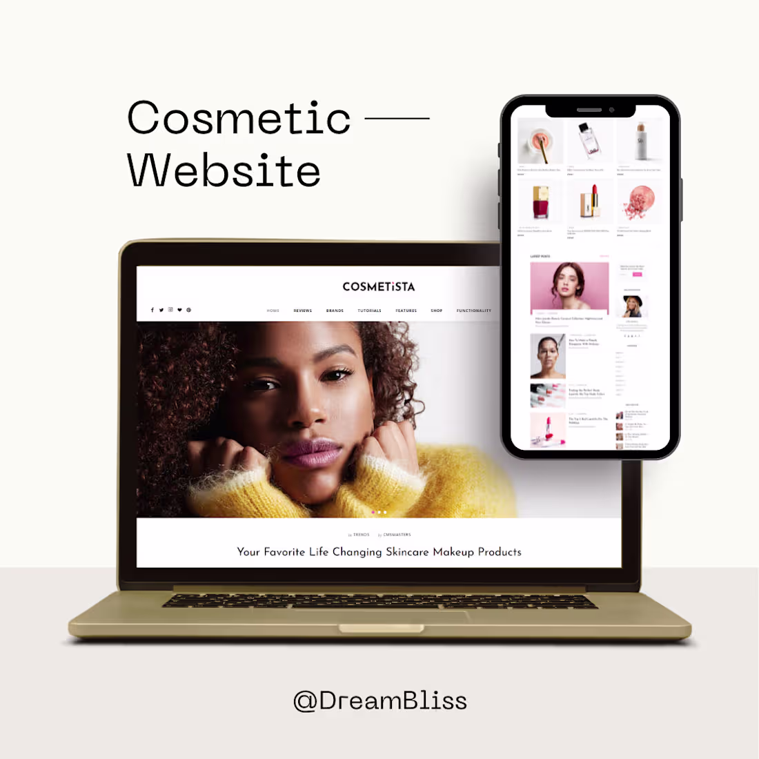 Cover image for Cosmetic Mockup website design