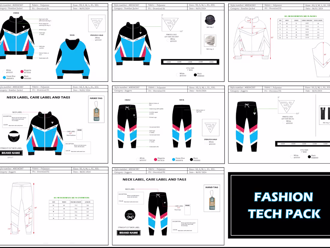 Cover image for 1 Design with detailed tech pack
