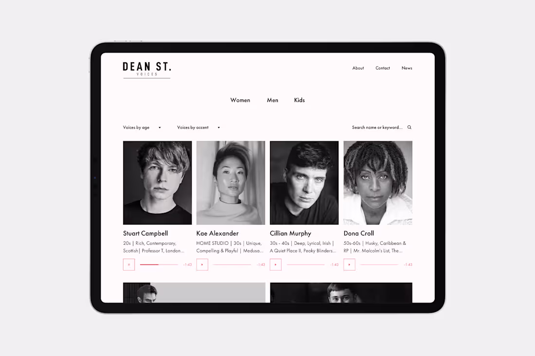 Cover image for Website Design & Development for Dean St. Voices