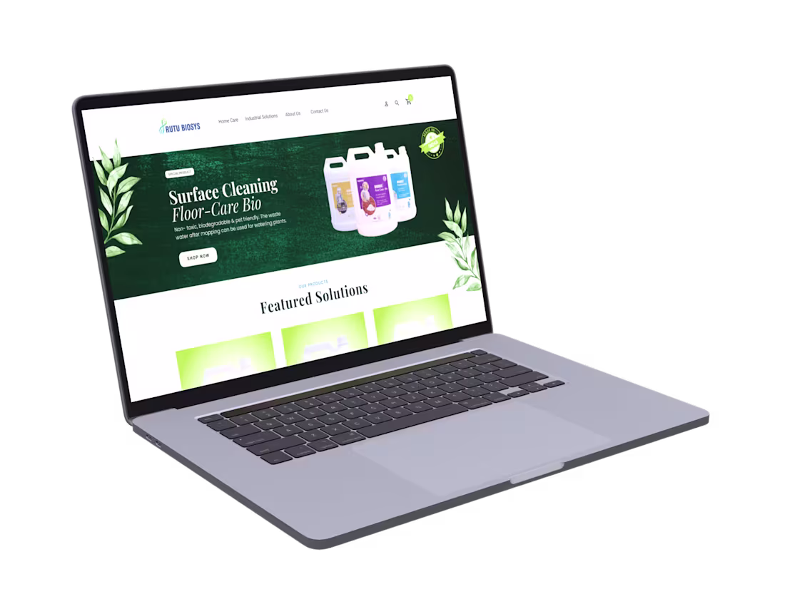 Cover image for Rutu Biosys Webpage Design