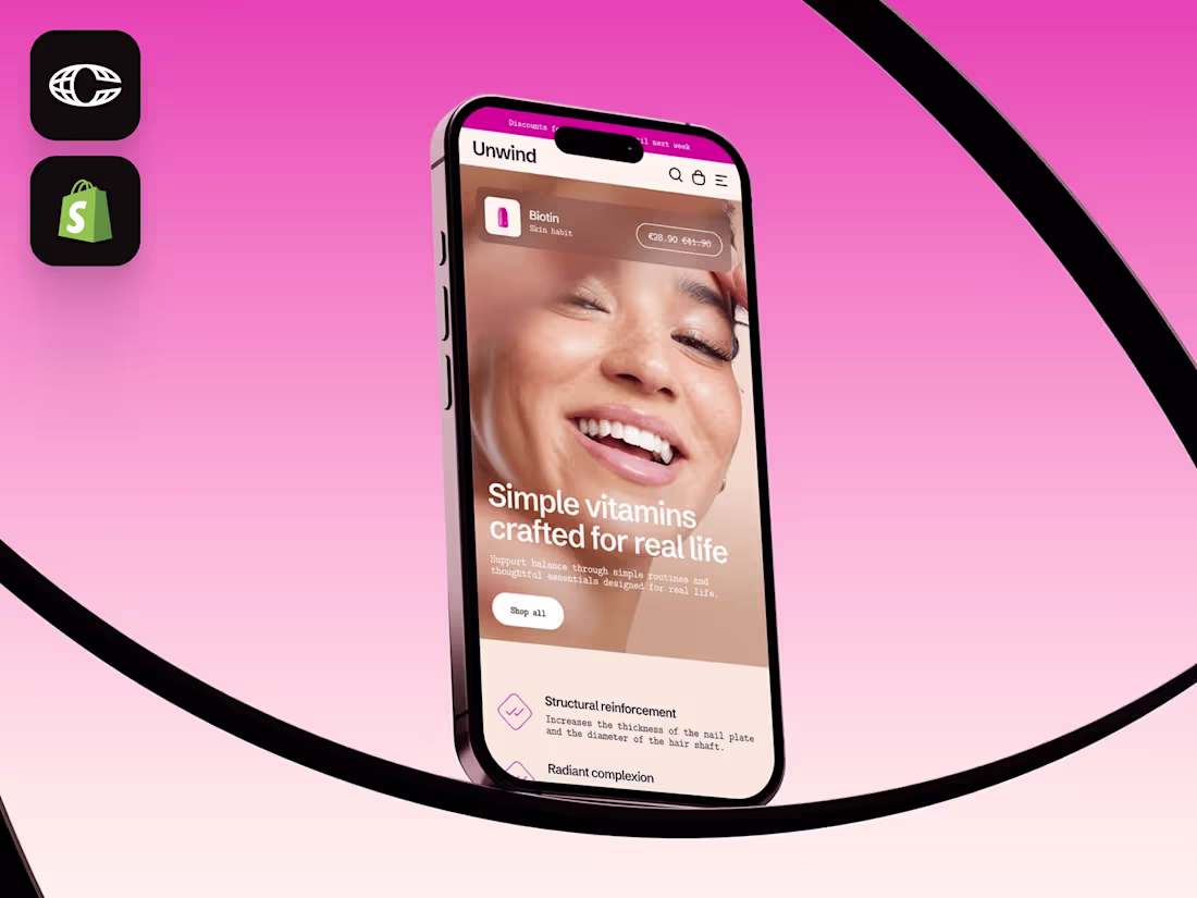 Cover image for Framer eCommerce website made for modern pharma brands
