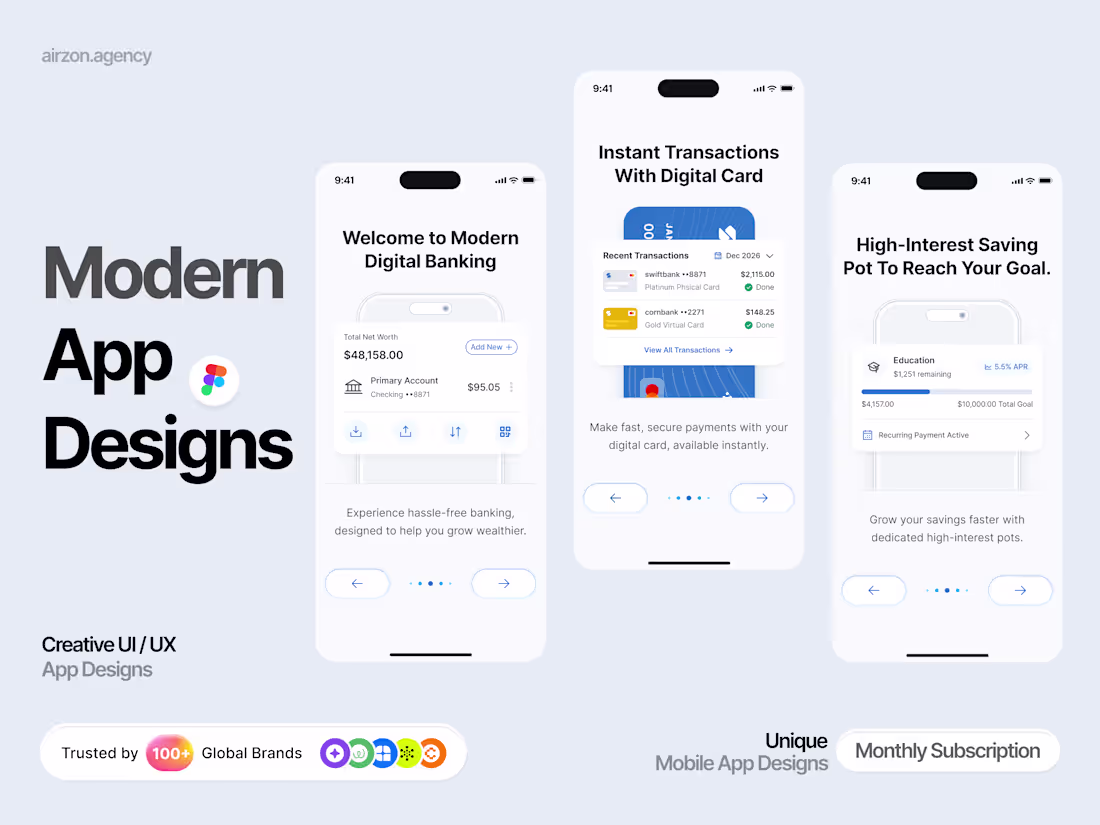 Cover image for App UI/UX Design Subscription | Mobile Apps in Figma