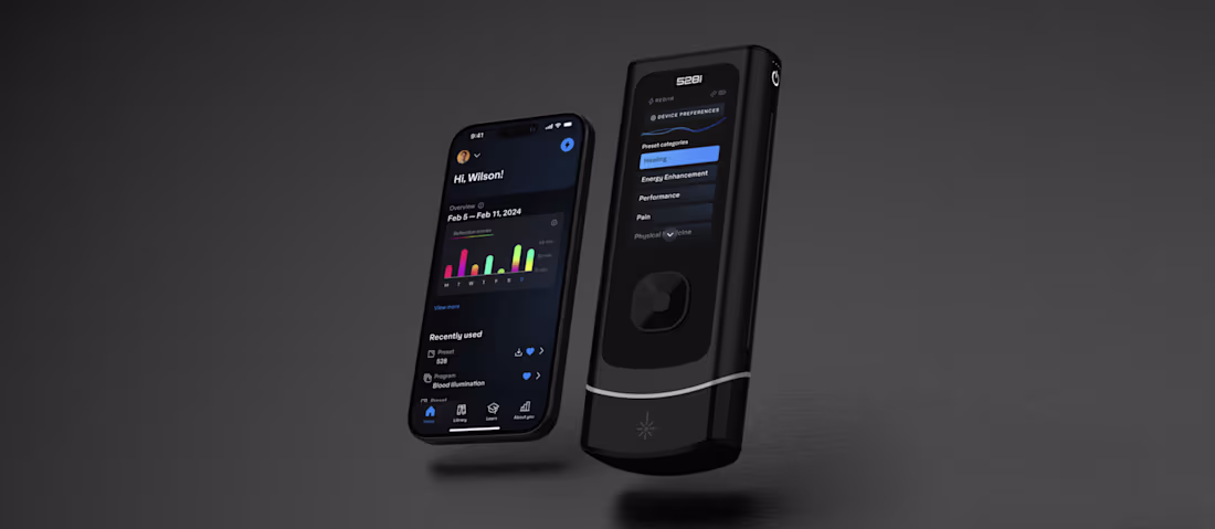 Cover image for Cold laser therapy device + app UX/UI