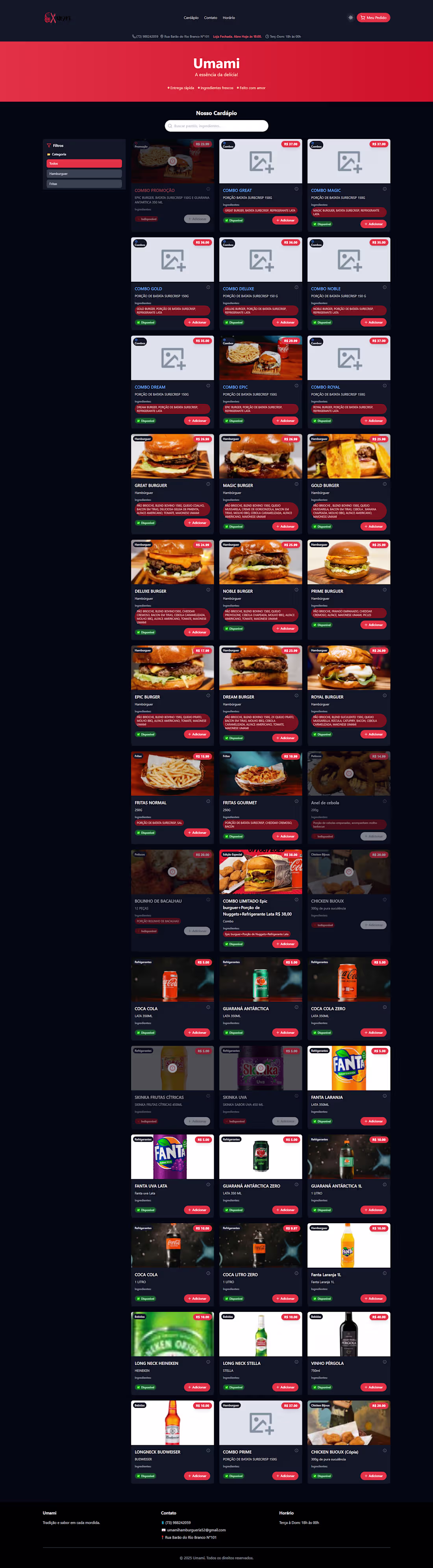 Cover image for Custom burger restaurant system with