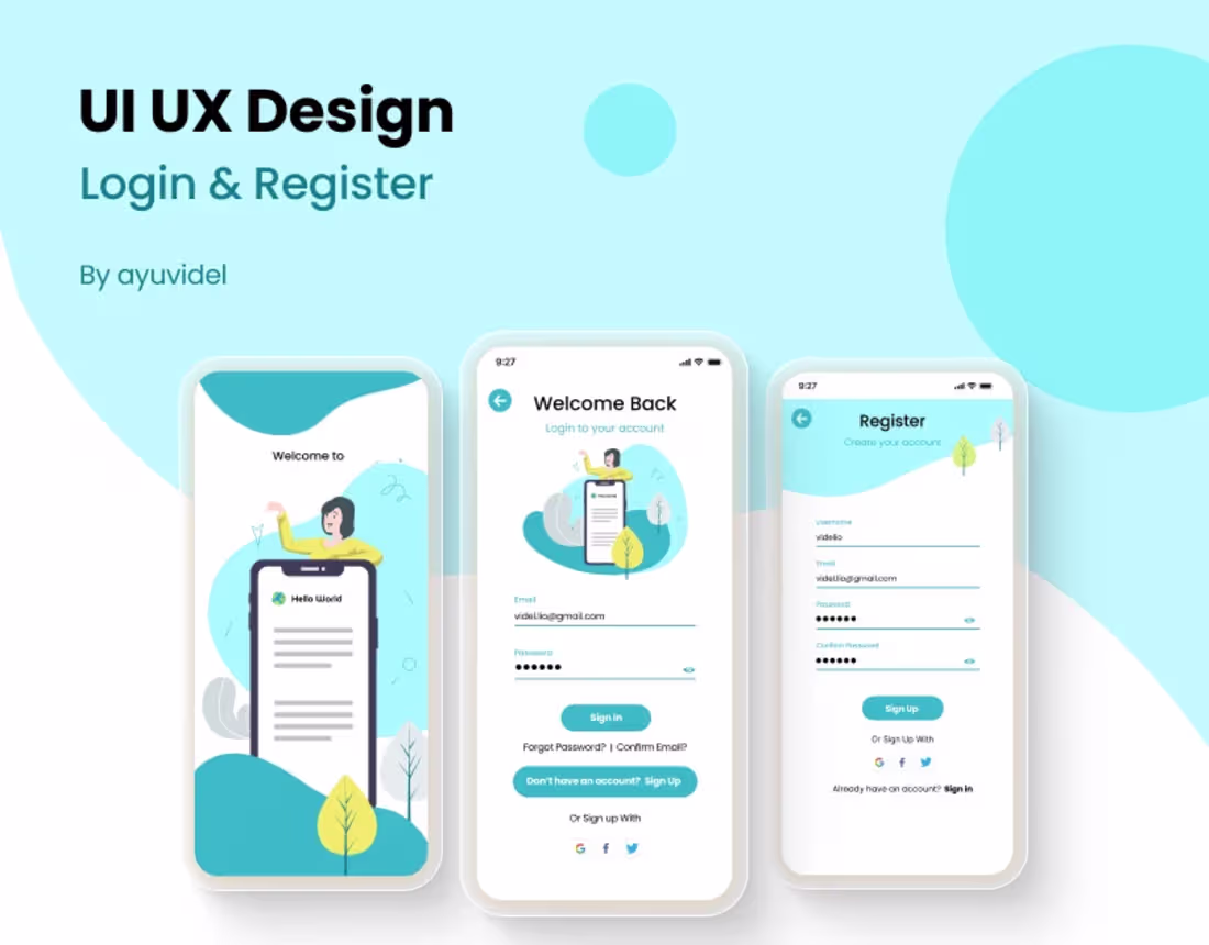 Cover image for Log in / Register UI UX Design