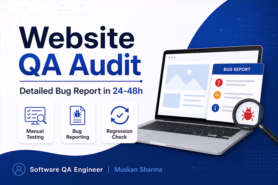 Cover image for Website QA Audit & Bug Report