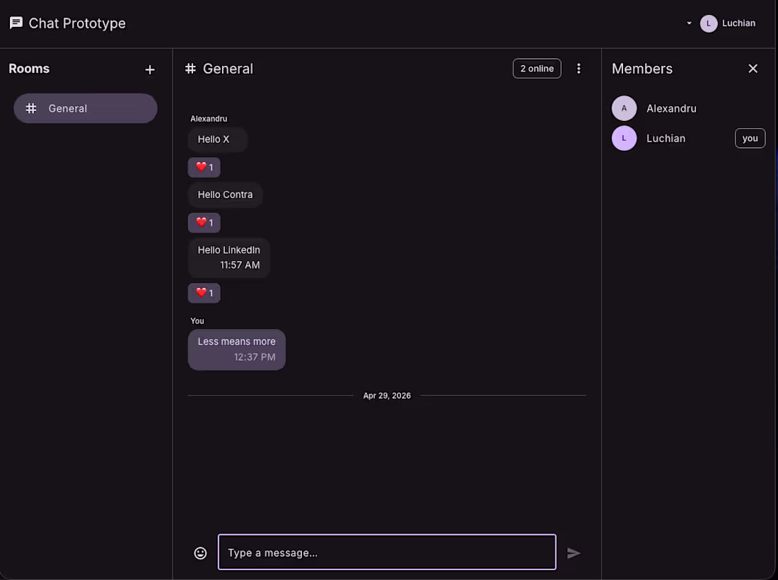 Cover image for Chat Prototype for a client