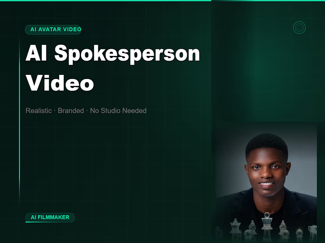 Cover image for AI Spokesperson Video for Your Brand or Product