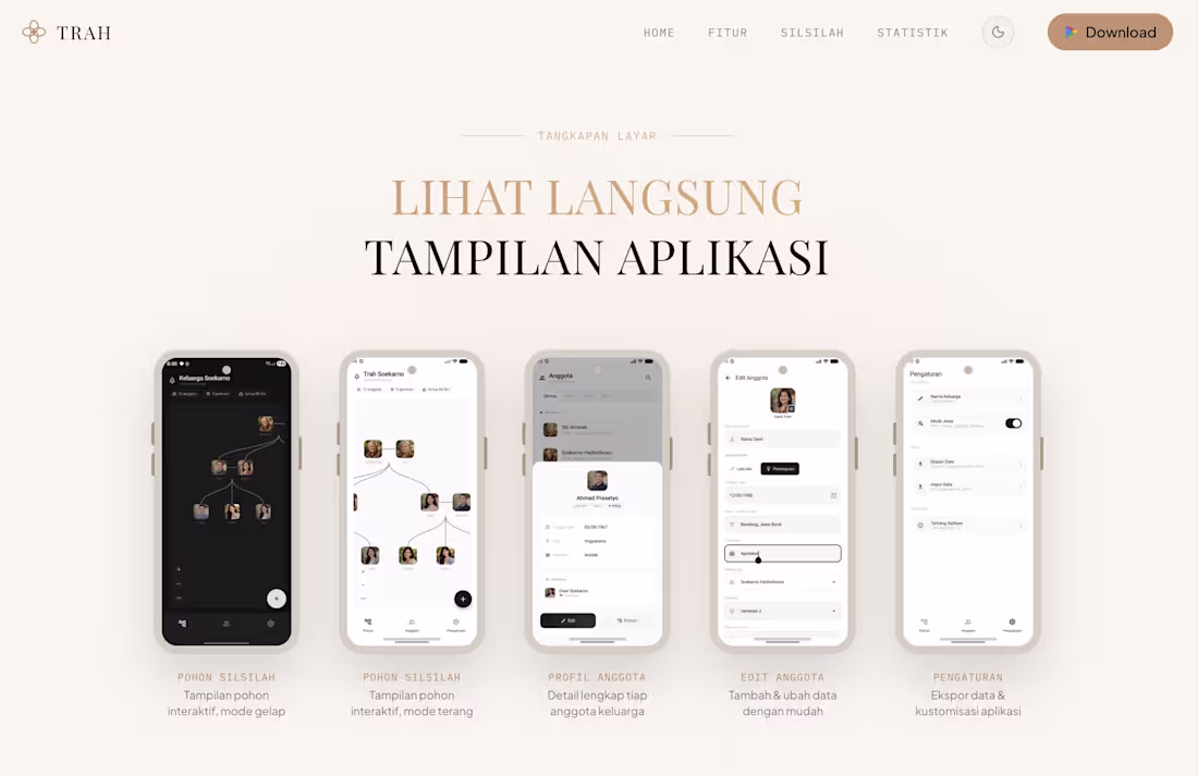 Cover image for Landing page for a family