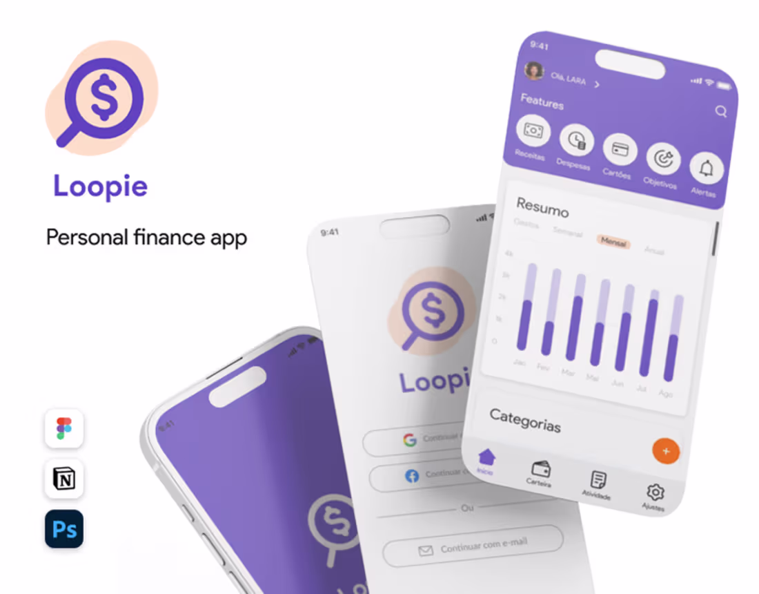 Cover image for Personal finance app - UX/UI design (ENG version) :: Behance