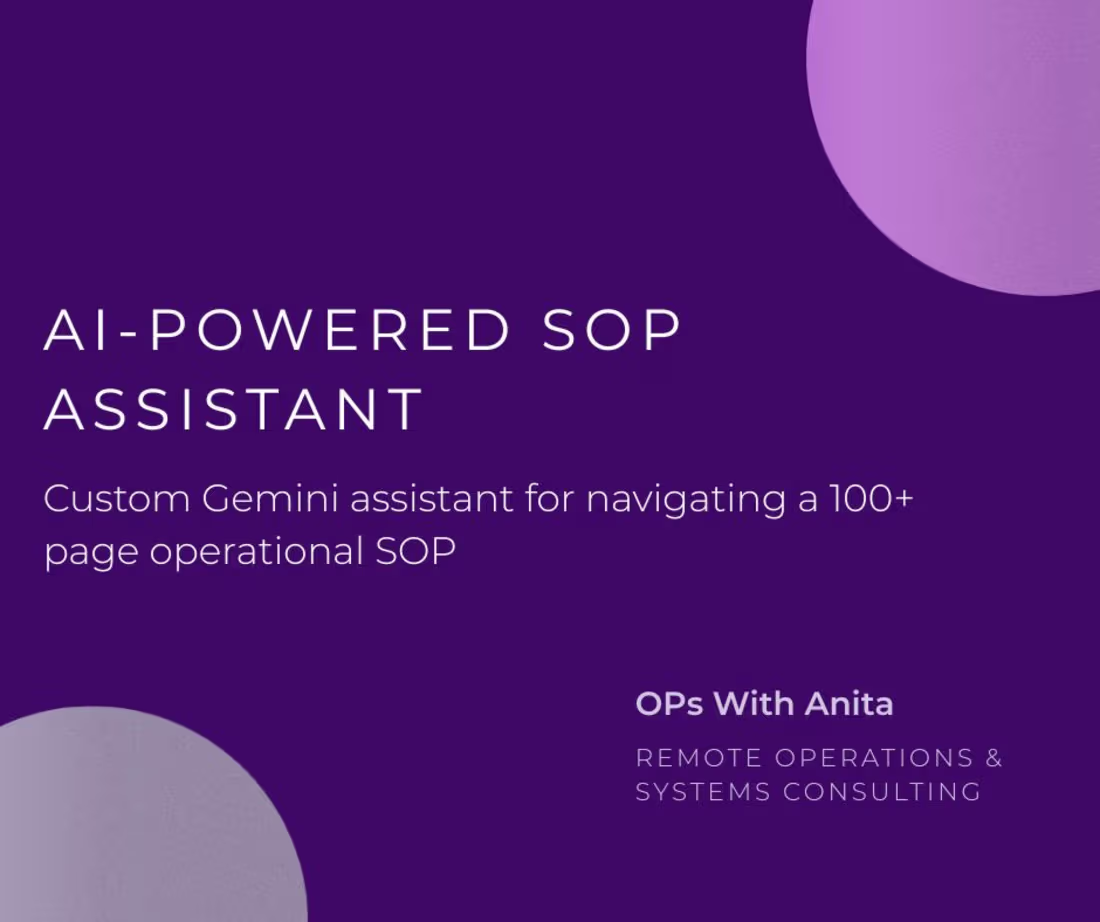 Cover image for AI SOP Assistant (Gemini Custom GEM)