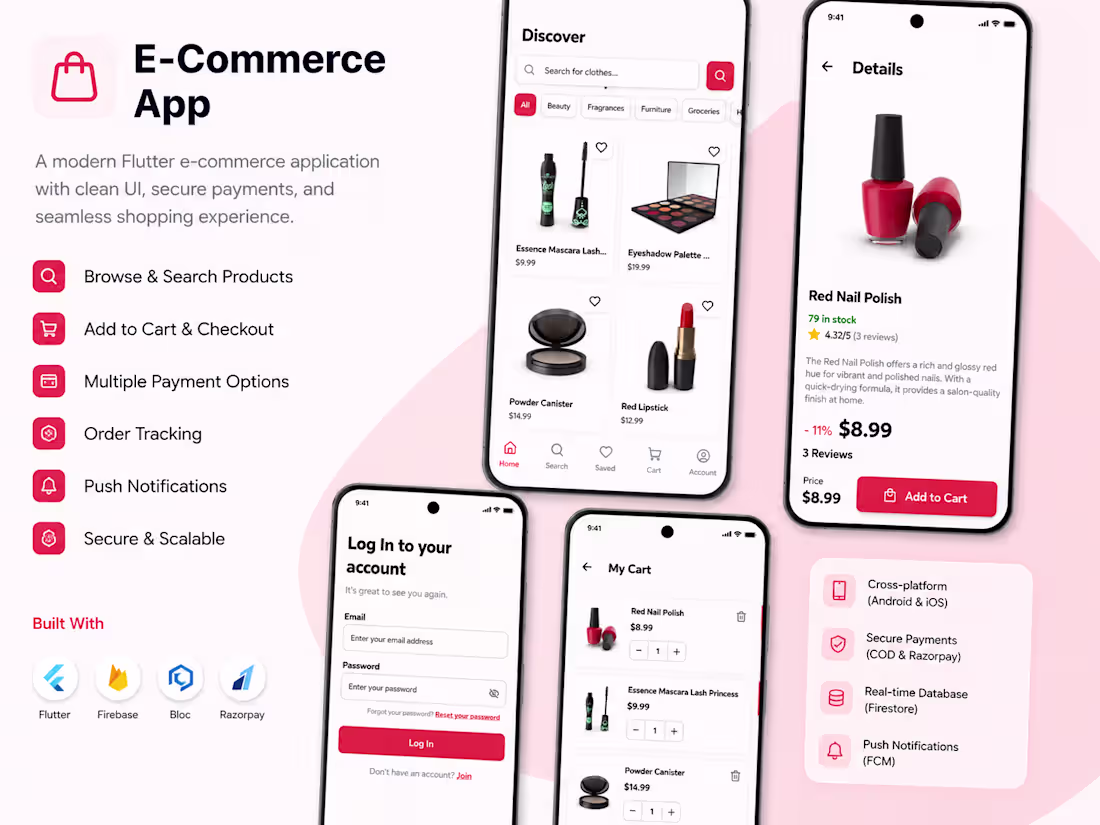 Cover image for Full-stack Flutter e-commerce app with