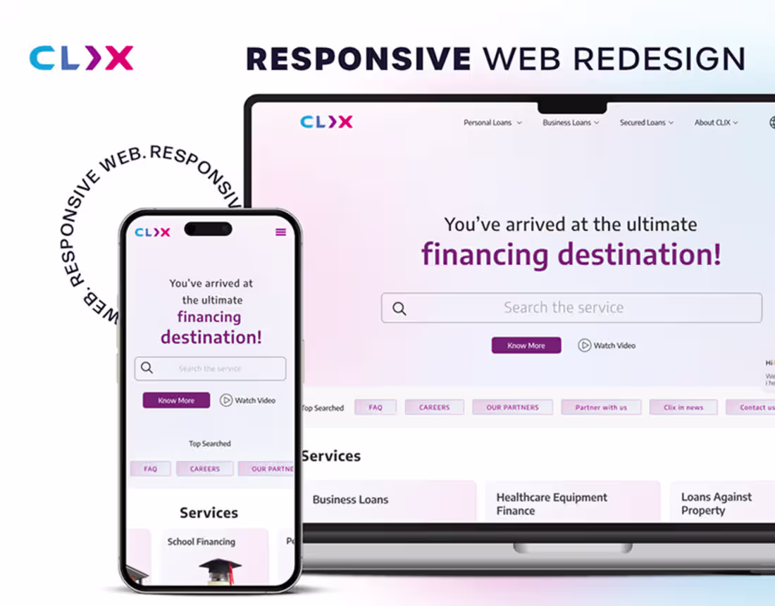 Cover image for Clix Capital responsive Web resign