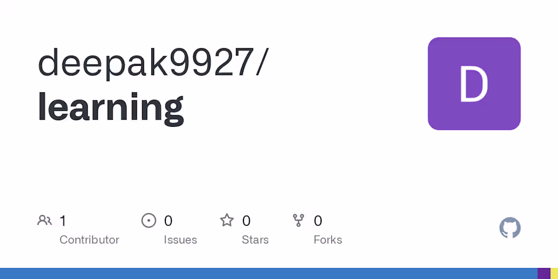 Cover image for deepak9927/learning
