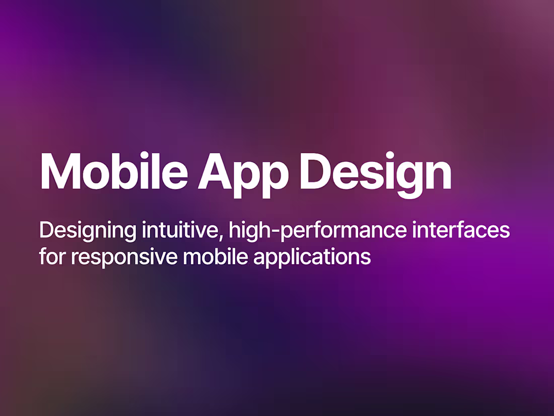 Cover image for Mobile App UI/UX Design