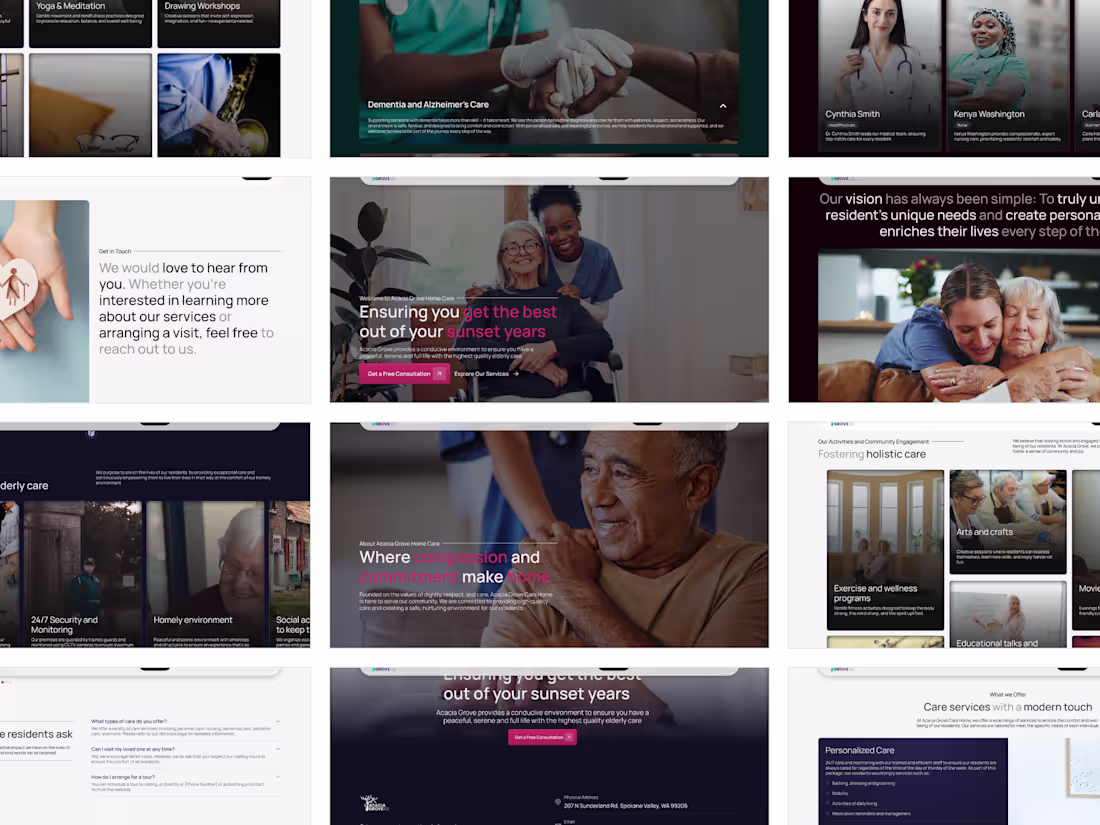 Cover image for Acacia Grove Care Home Website Design