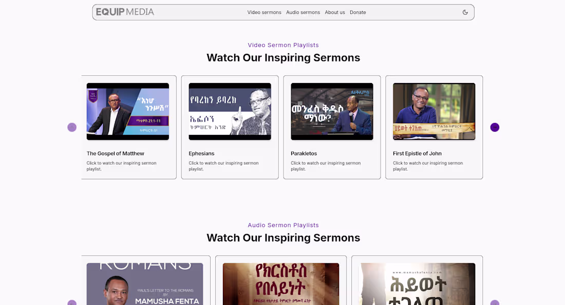 Cover image for Website for a church