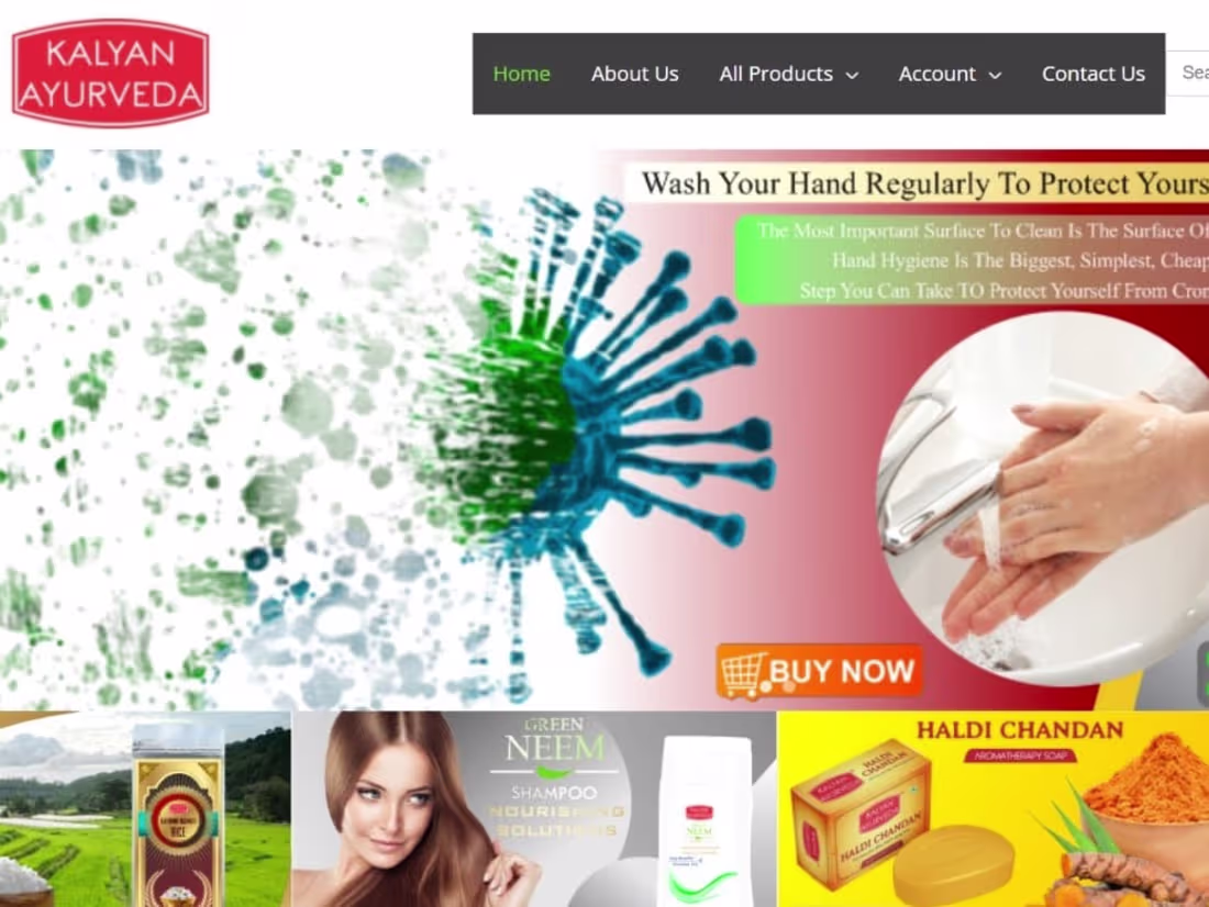 Cover image for Kalyan Ayurveda E-commerce Website