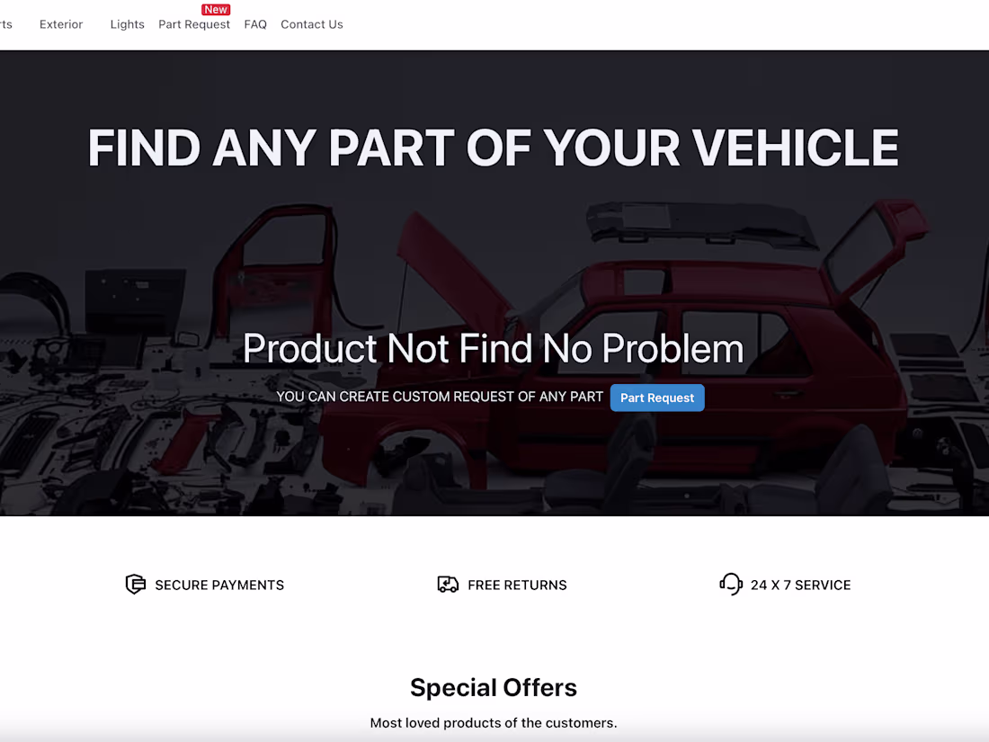 Cover image for Full Stack Web Application(AutoSpares)