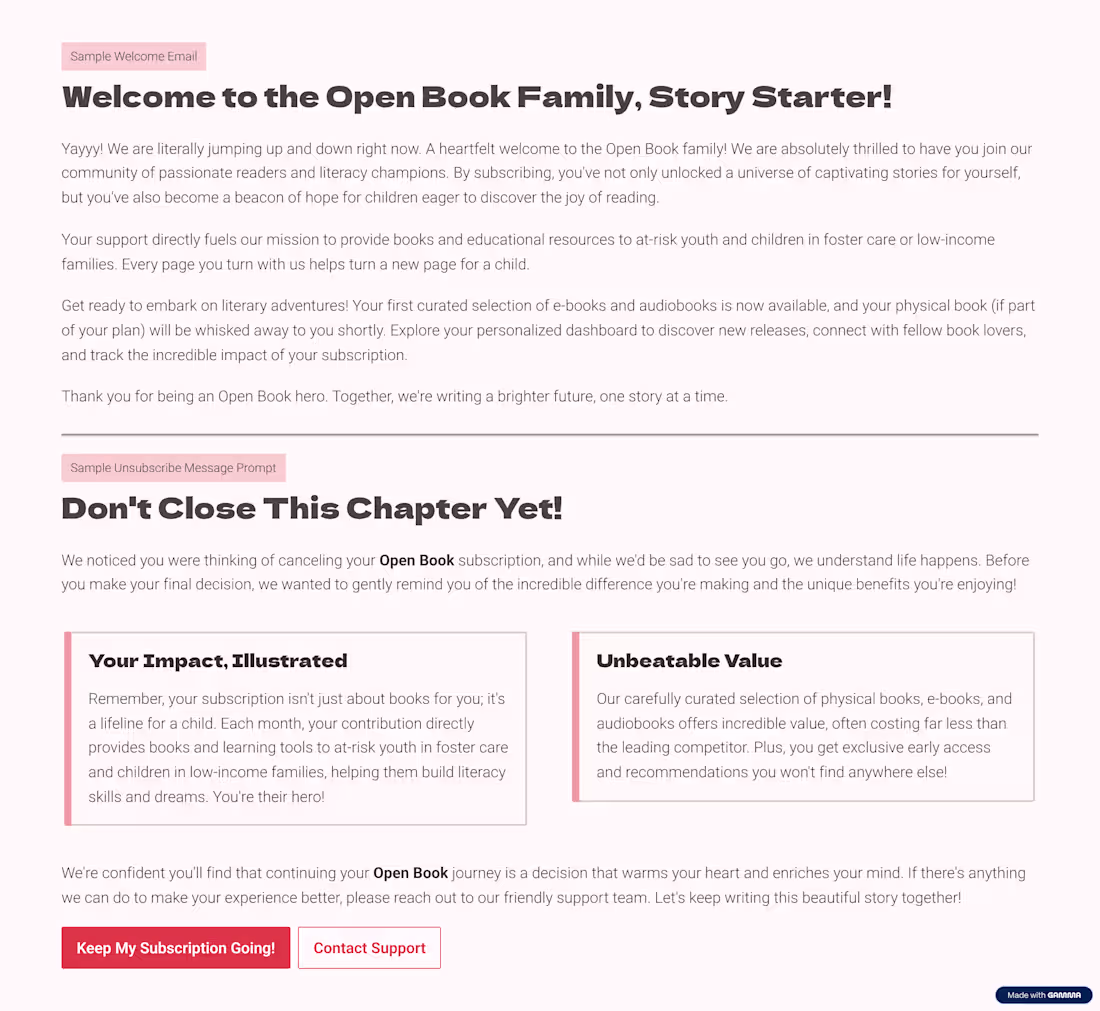 Cover image for Welcome Email and Attempted Unsubscribe