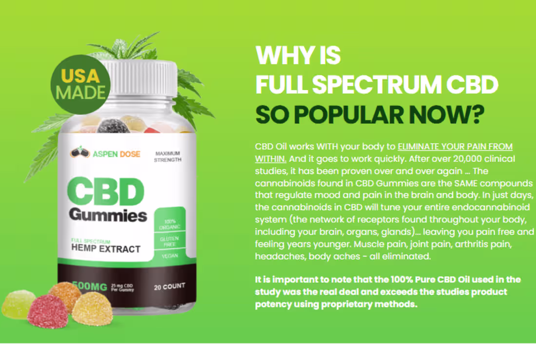 Cover image for Aspen Dose CBD Gummies 2026