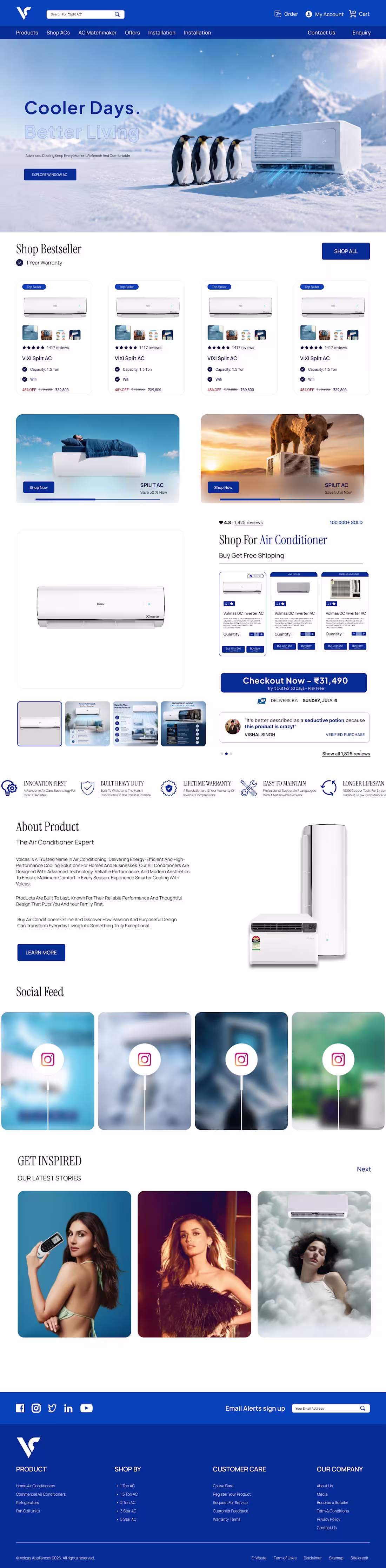 Cover image for Airconditioner website Landing Page