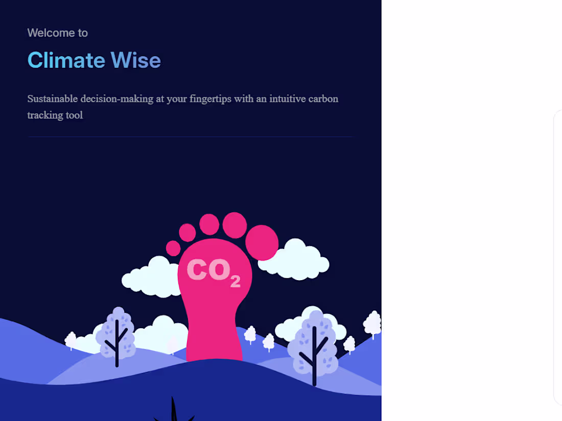 Cover image for Climate Wise (Carbon Footprint Platform)