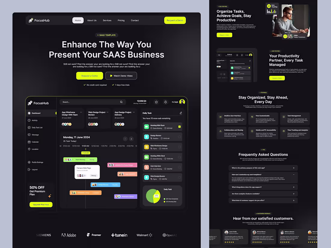 Cover image for Task Management SaaS Landing Page