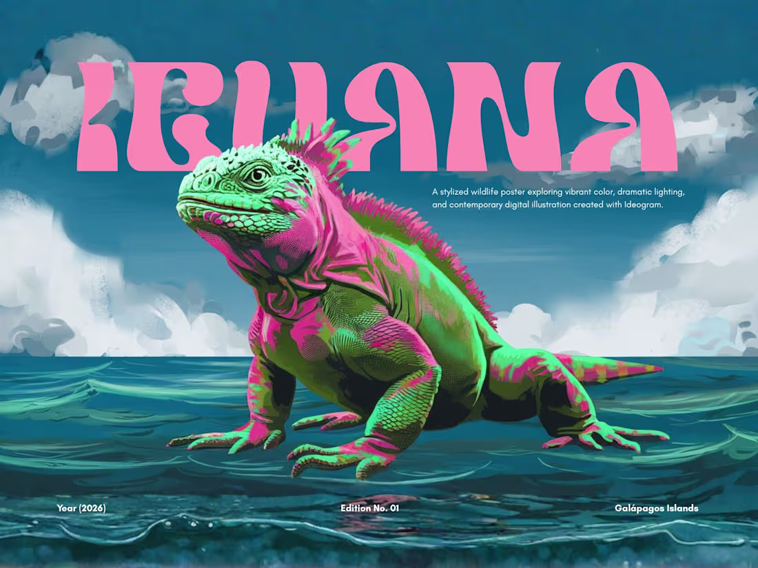Cover image for A stylized wildlife poster featuring
