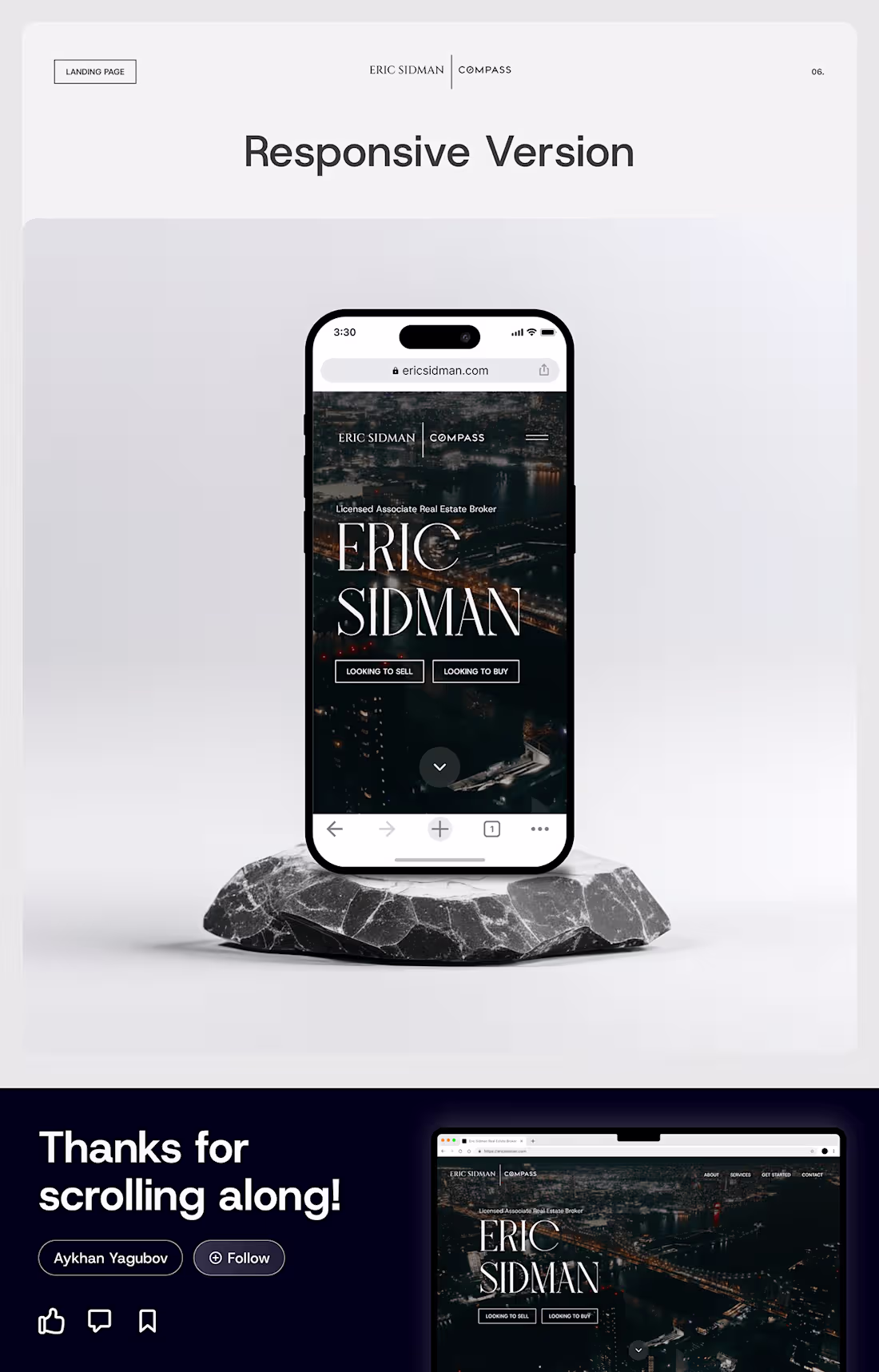 Cover image for "Eric Sidman Real Estate" - Landing Page :: Behance