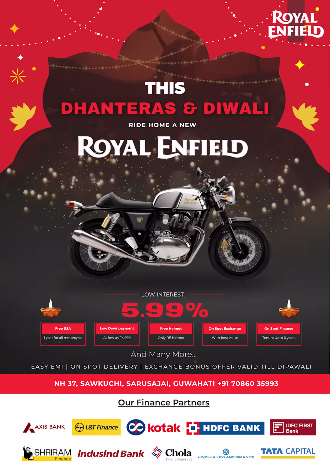 Cover image for Royal Enfield festival offer poster