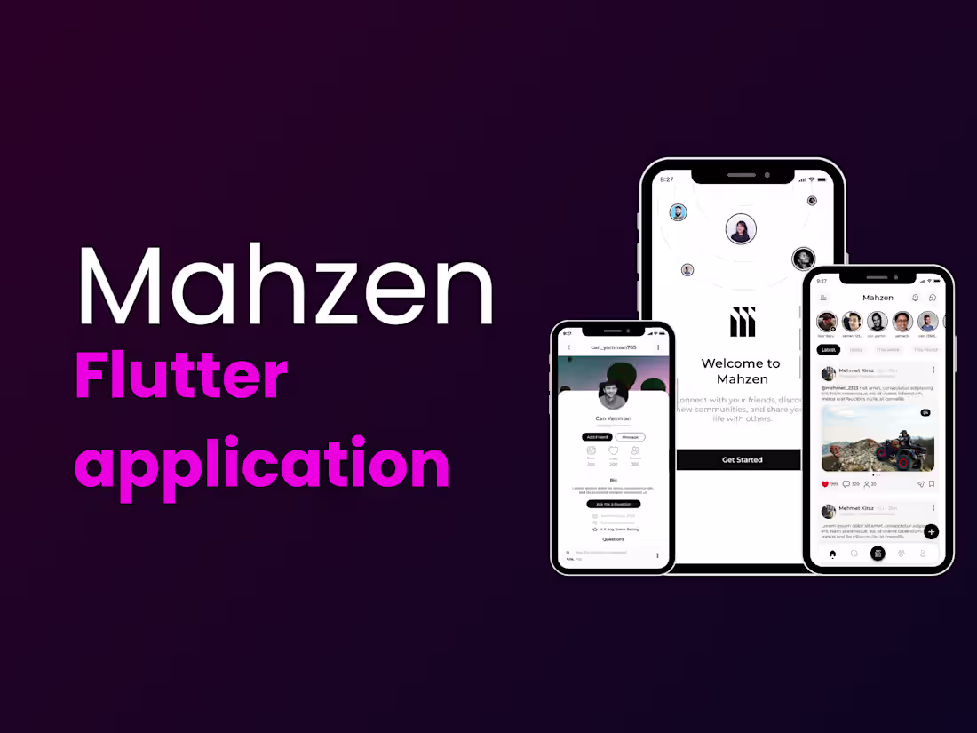 Cover image for Mahzen is a Flutter-based social