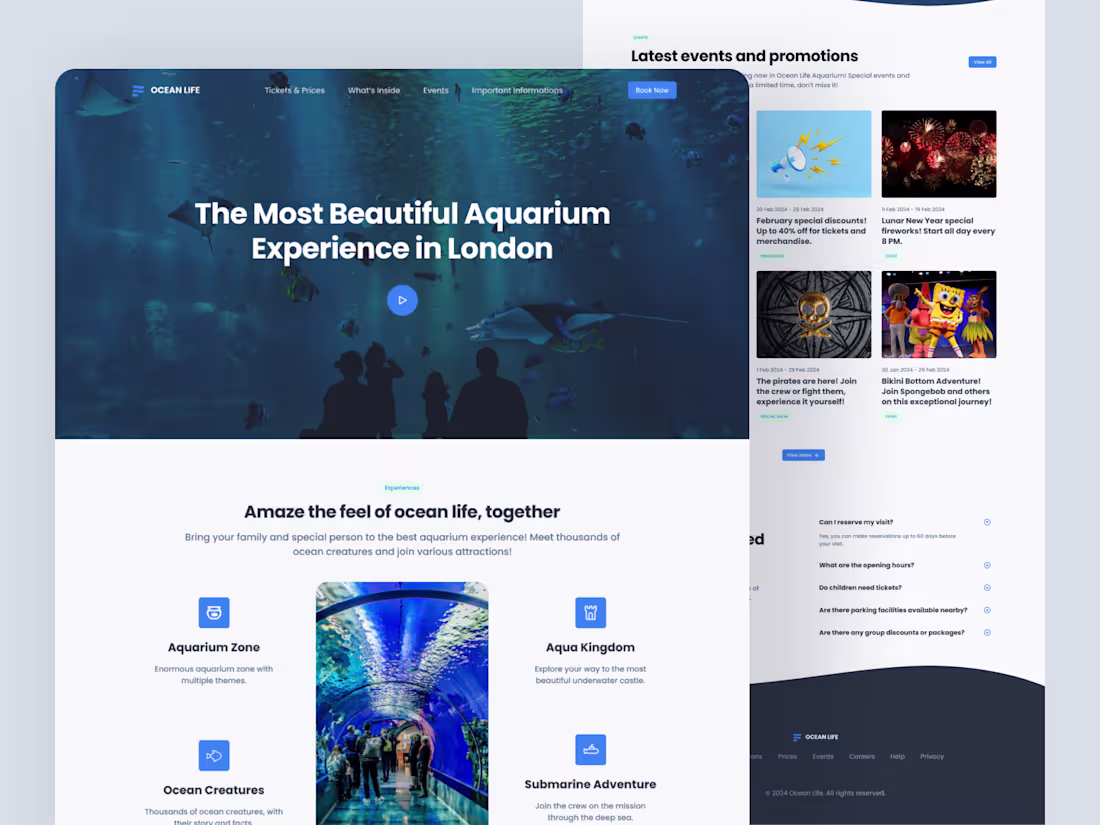 Cover image for Ocean Life Landing Page 🐠