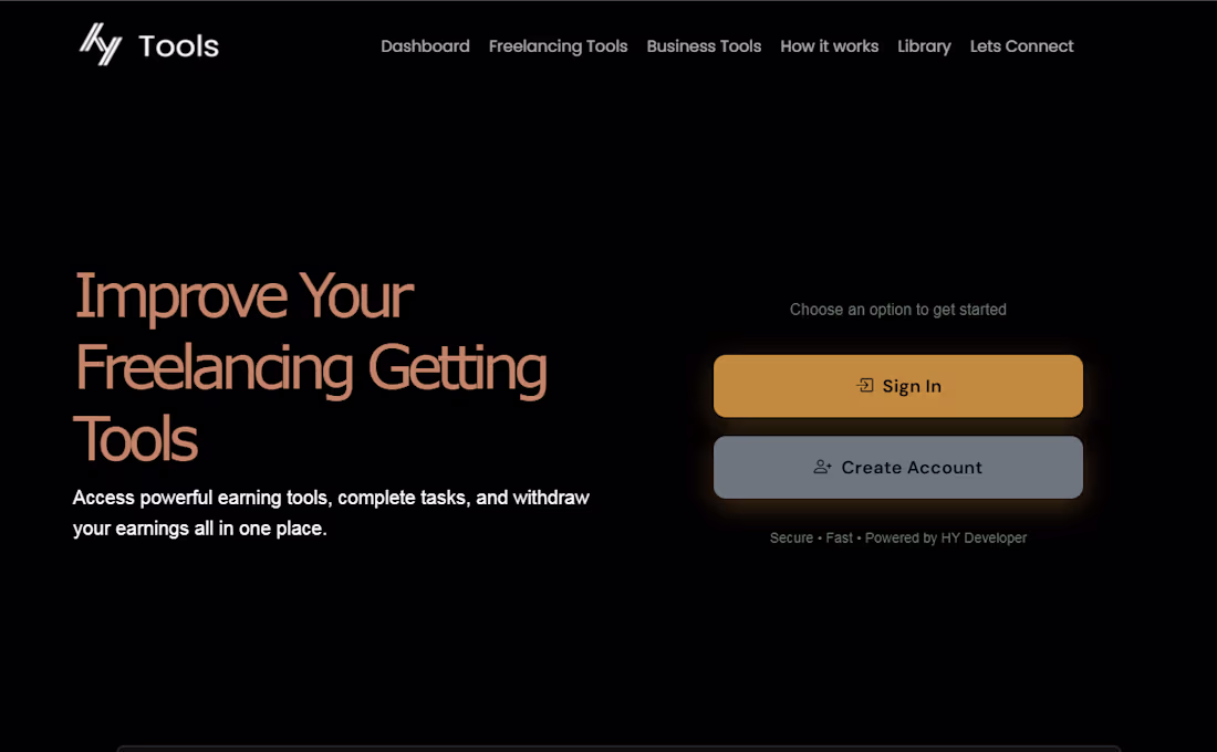 Cover image for The Freelancing Tool Web Presence.