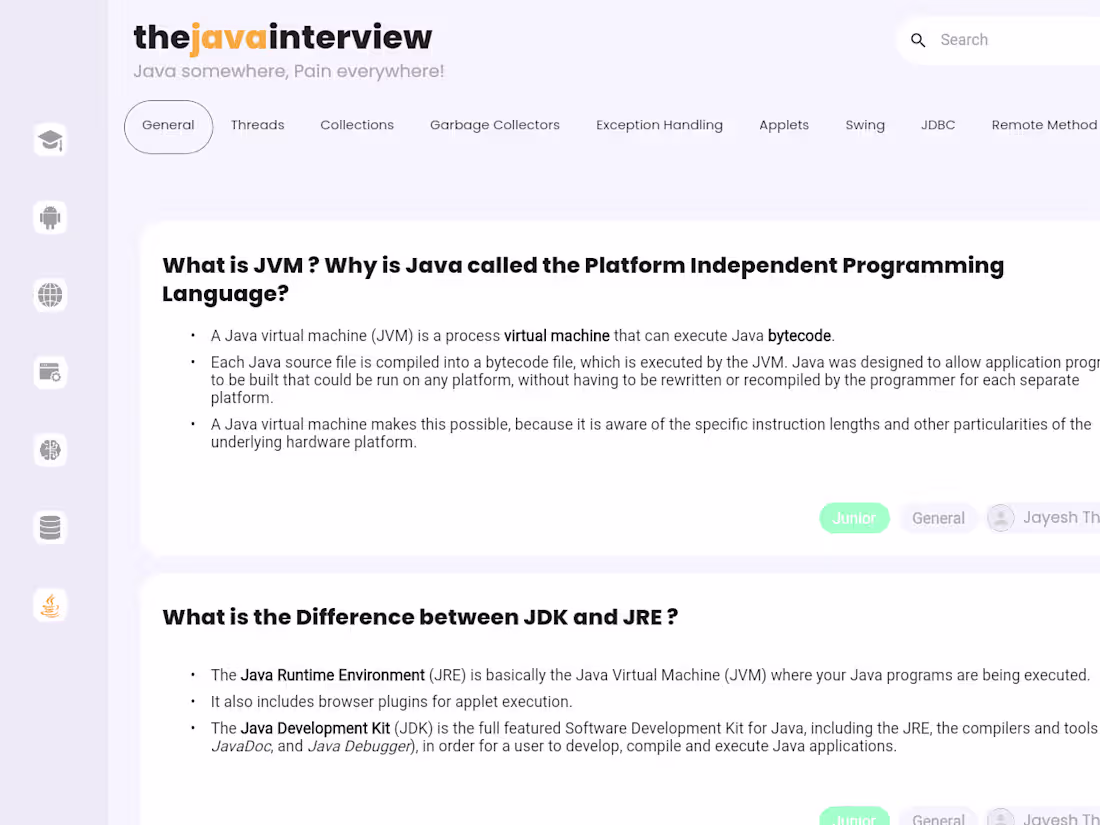 Cover image for TheDevInterview.in - Tech Interview Site