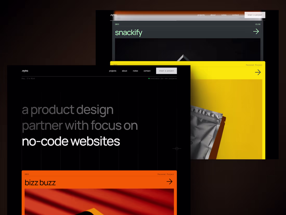 Cover image for Framer → Webflow template conversion: Nitro Portfolio