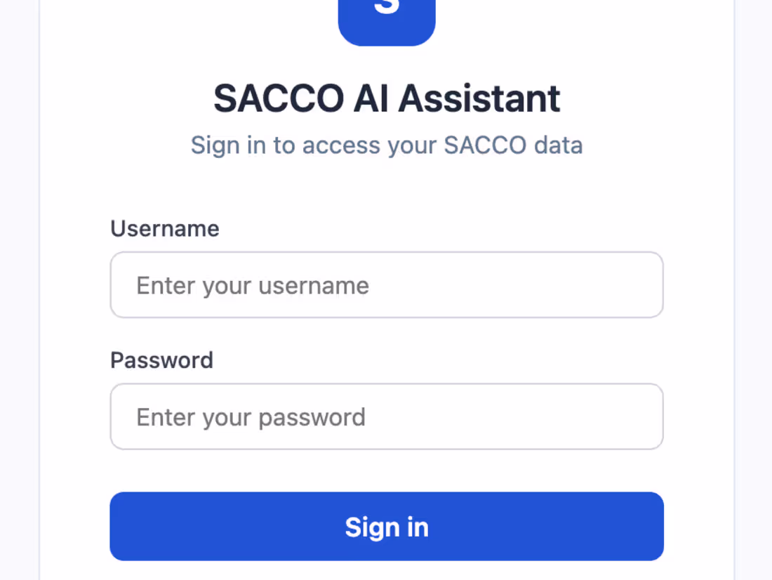 Cover image for SACCO AI Assistant