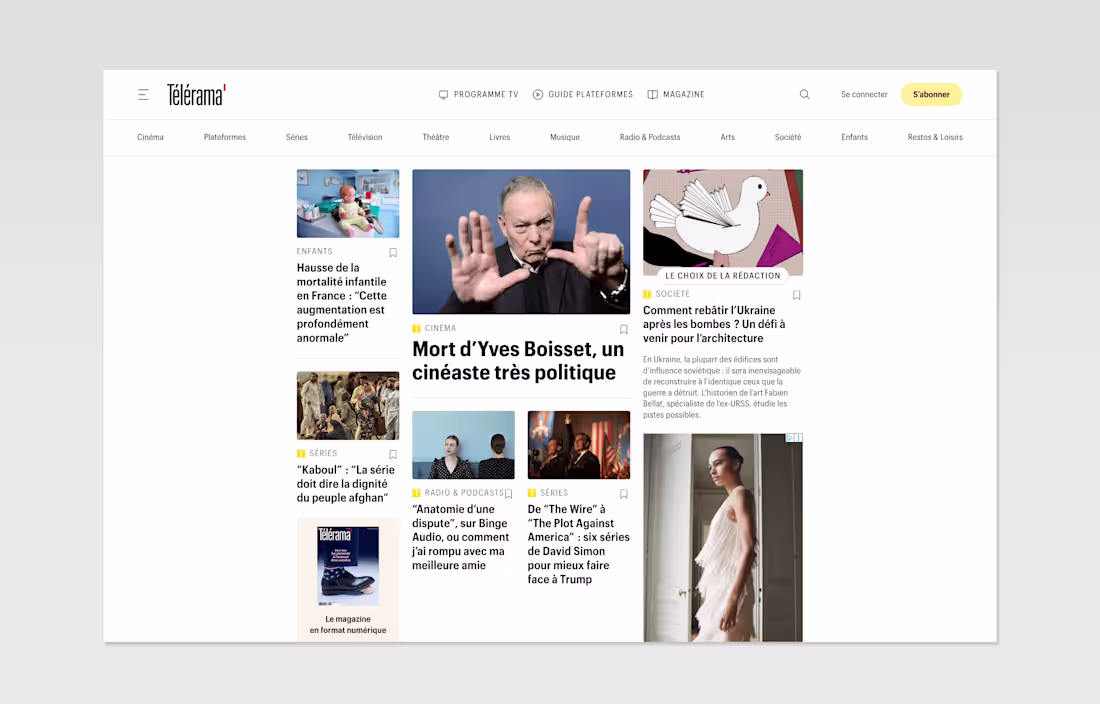 Cover image for Frontend revamp of a weekly French cultural magazine