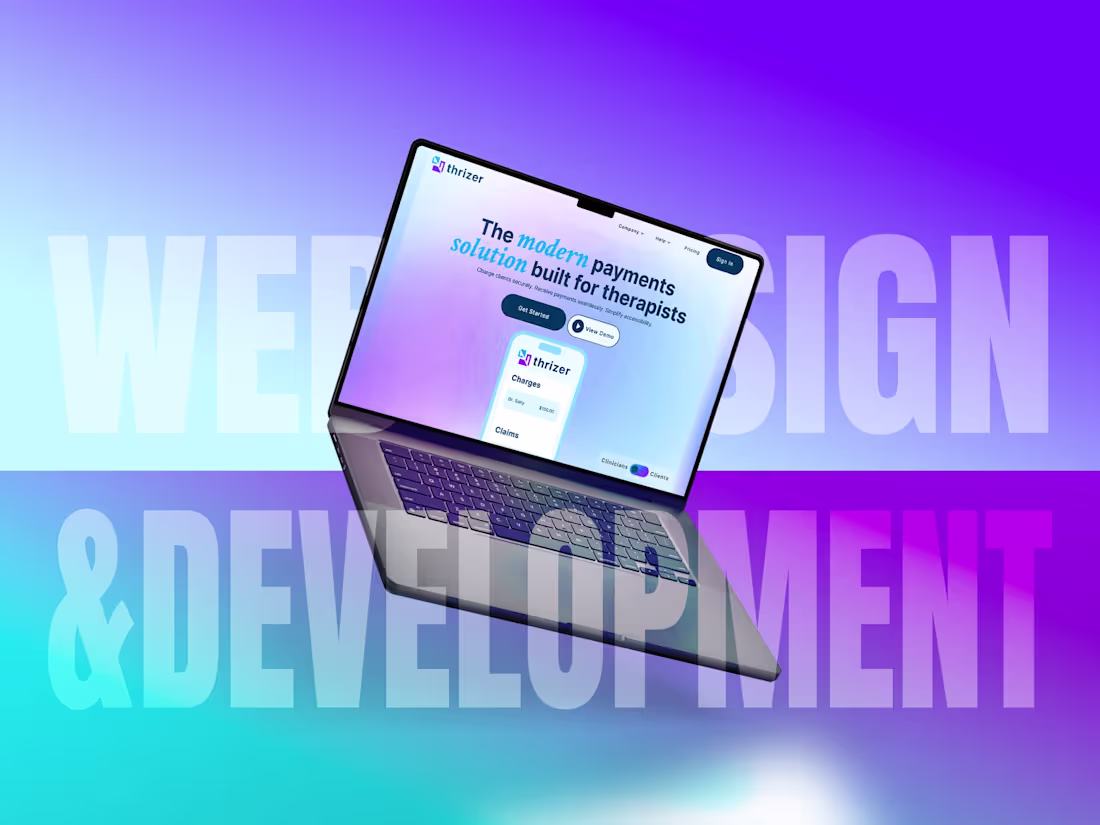 Cover image for Web Design & Development for Therapists (Insurance Claims SaaS)
