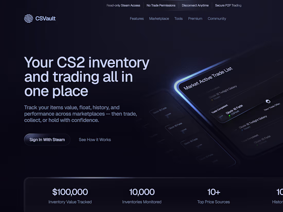 Cover image for CSVault Landing Page Design